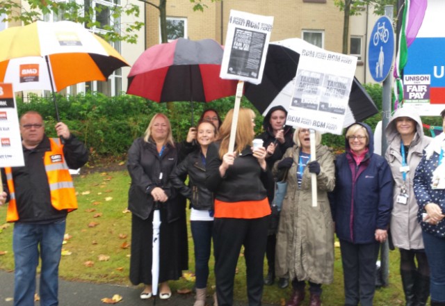 NHS Strike Over Pay October 2014