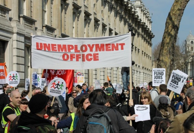 GMB / UKUNCUT Budget Demo Downing Street March 2012