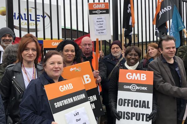 Halley Academy strikers take message on a bus to Leigh HQ