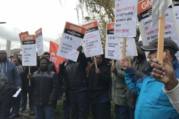 GMB members to hold joint protests against ISS across South London hospitals