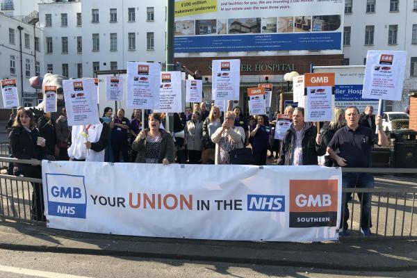 GMB support public meeting against the selling off of land at Epsom and St Helier hospitals